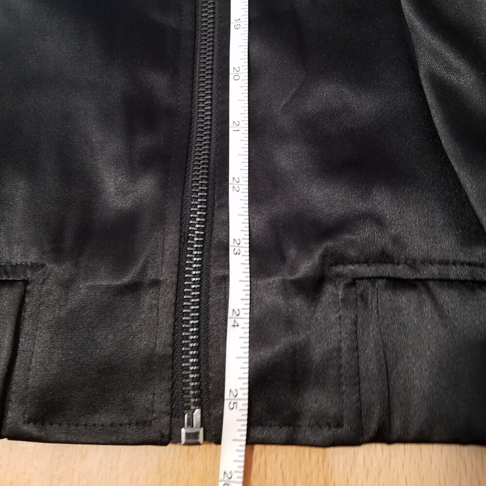 Edited by Remi Bader - Women's Satin-Style Bomber Jacket - Size XL - Black -NEW! - Picture 6 of 11
